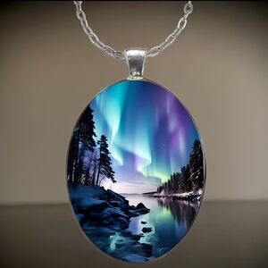 Aurora Borealis Pendant Necklace